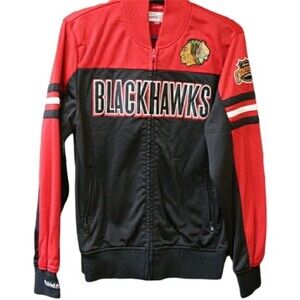 Mitchell & Ness Blackhawks Tailored Fit Track Jacket Small Retro NHL Style
